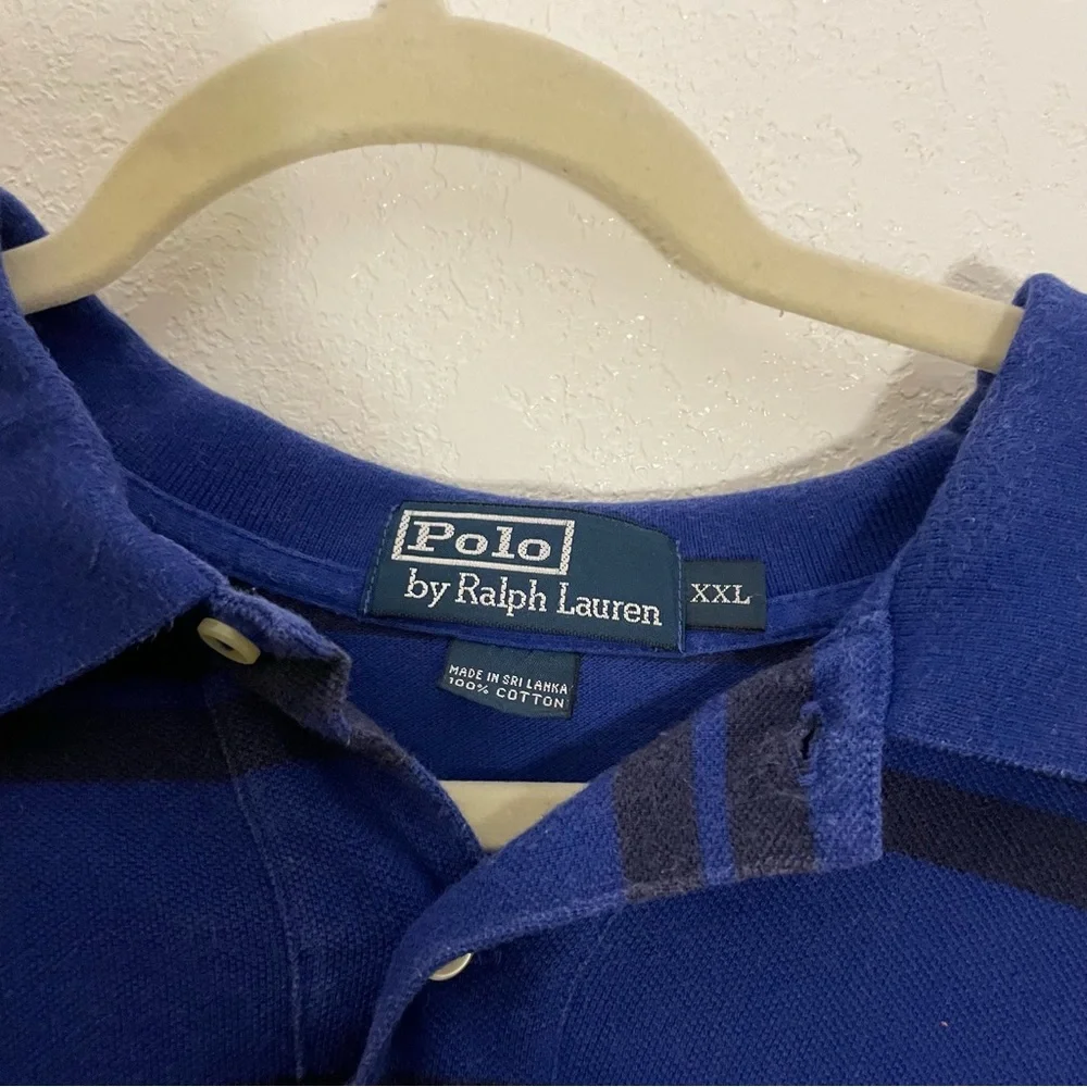 Polo by Ralph Lauren Men's Blue Striped Shirt XXL